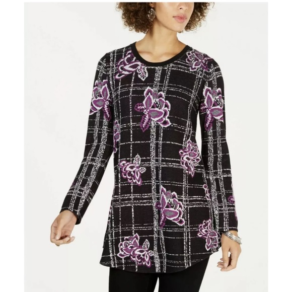 Style & Co. Tops - Style & Co Patterned Jacquard Tunic Sweater Top v1